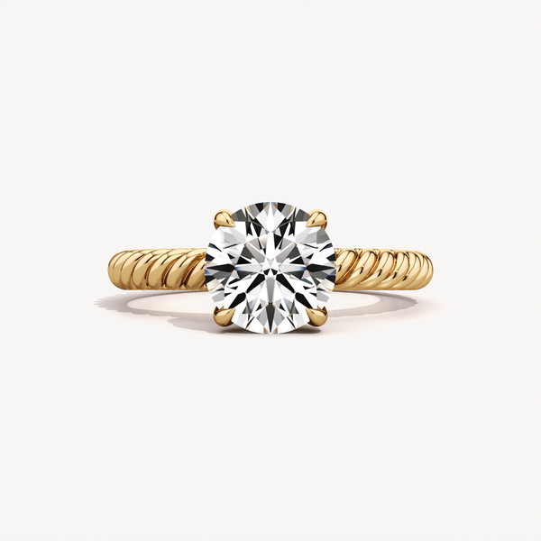 Celestial Engagement Ring Round - Yellow Gold