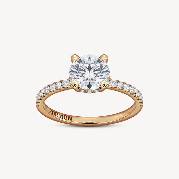 Crowned Sparkle Round - Yellow Gold