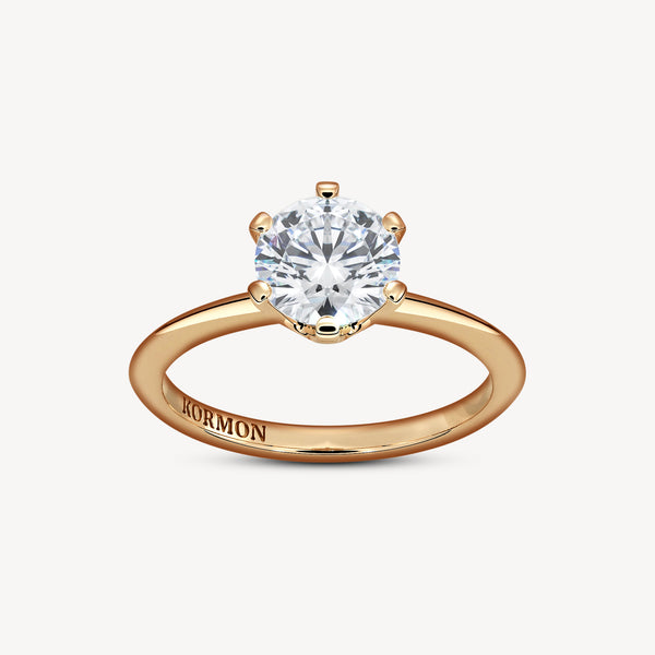 Refined Grace Round - Yellow Gold