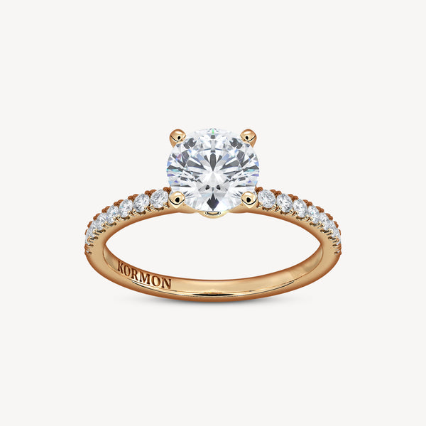 Classic Sparkle Round - Yellow Gold